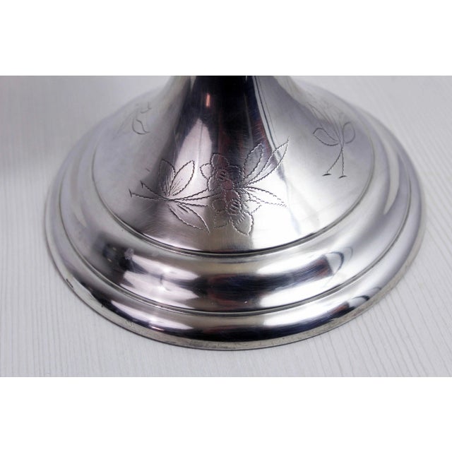 Art Nouveau Candlestick in Silver Metal, 1930s For Sale - Image 6 of 13