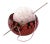 Handcrafted Tomato Red Ceramic Knitting Yarn Bowl Holder For Sale - Image 4 of 5
