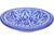 Ceramic Mid 20th Century Handmade Blue Moorish Floral-Patterned Ceramic Decorative Plate For Sale - Image 7 of 8