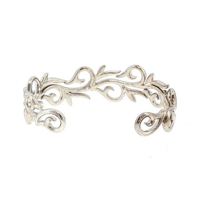 Modern Late 20th Century Chad Allison 80 Diamond Leaf and Vine Cuff Bracelet For Sale - Image 3 of 4