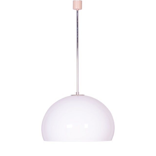 Mid-Century Chandelier in Chrome from Meblo, Italy, 1970s For Sale