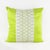 Contemporary Green Embroidered Accent Pillow With Infinity Pattern For Sale - Image 3 of 9