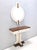 1970s Postmodern Ivory Lacquered Walnut Wall Mirror and Console Table, Italy, 1970s, Set of 2 For Sale - Image 5 of 11