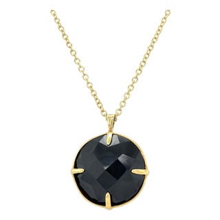Ippolita, Onyx Necklace 18k Yellow Gold Pendant Necklace For Sale