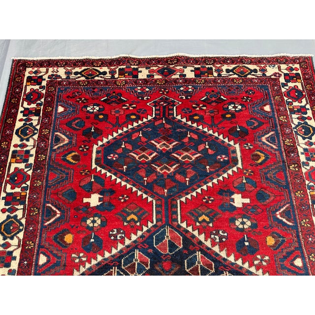 1970s Old Hand-Knotted Persian Tribal Rug For Sale - Image 4 of 8