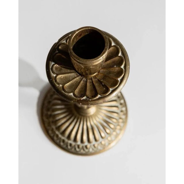 Metal Vintage Italian Brass Candleholders, 1930s, Set of 2 For Sale - Image 7 of 11