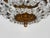Louis XVI Style Crown-Shaped 3-Light Ceiling Light with Half-Basket of Glass Pendants, 1960s For Sale - Image 6 of 9