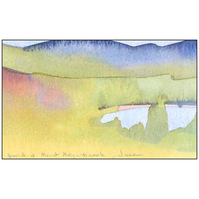 Late 20th Century Pond and Mount Megunticook, Susan Headley Van Campen For Sale - Image 4 of 5