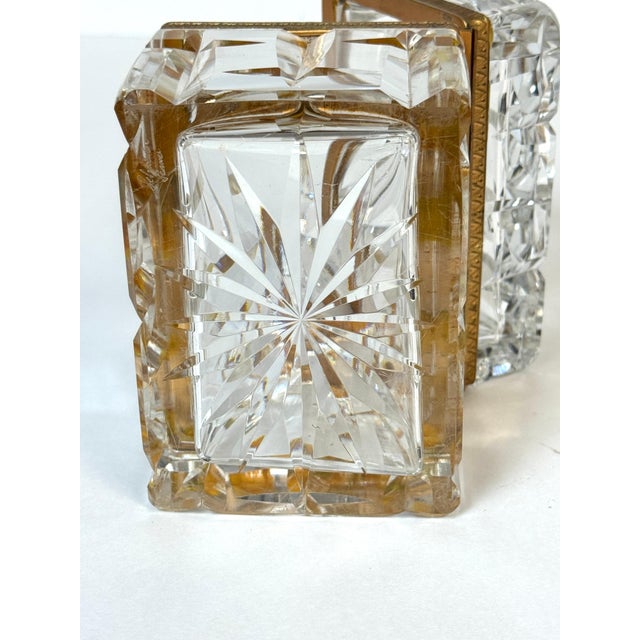 Lehmann Charles X Style French Ormolu Optic Cut Crystal Box, Signed Lehmann France For Sale - Image 4 of 18