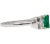 Metal 0.98 Carat Baguette Colombian Emerald, Diamond Platinum Thin Ring For Sale - Image 7 of 10