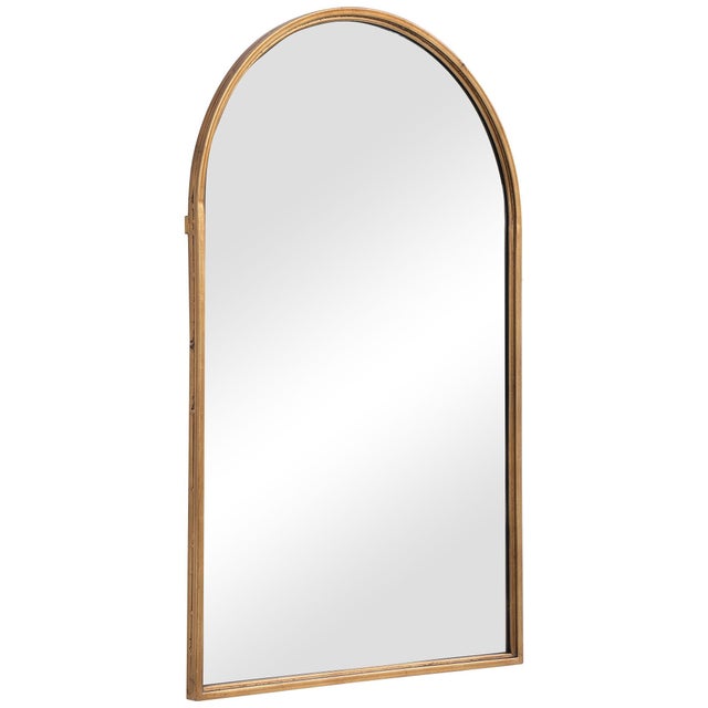 Gold Leaf Arched Vanity Mirror For Sale In Chicago - Image 6 of 6