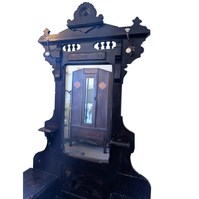 This Victorian Eastlake dresser offers drama and gravitas in spades. From its distinctive craftsmanship and drop well...