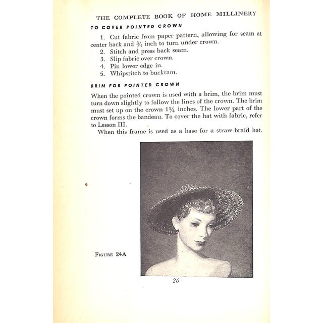 White "The Complete Home Millinery" 1951 Collins, Wanda Summers For Sale - Image 8 of 8