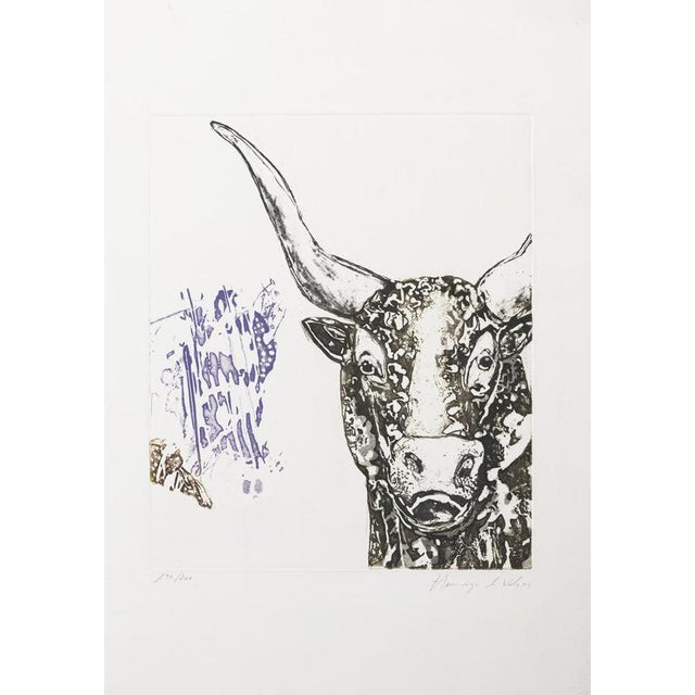 Henrique Do Vale, Ox, 1994, Screenprint For Sale - Image 6 of 6