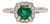Zambian Emerald Ring With Diamond Accents: Solid 14k Gold, Asscher Cut 5mm, Size 6.75 For Sale