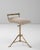 Metal 1920s French Brass Adjustable Stool With Upholstered Seat and Tripod Base For Sale - Image 7 of 18