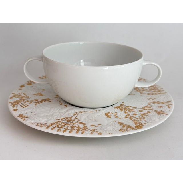 Ceramic Monostatos Magic Flute Soup Cup with Saucer by Björn Wiinblad for Rosenthal, 1980s, Set of 2 For Sale - Image 7 of 7