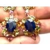 Bochic "Orient" Vintage Sapphire & Yellow Sapphire Earrings 18K Gold & Silver For Sale - Image 16 of 18