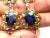 Bochic "Orient" Vintage Sapphire & Yellow Sapphire Earrings 18K Gold & Silver For Sale - Image 16 of 18