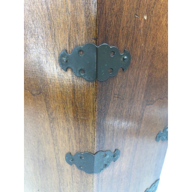 Korean Hat Box Eight Sided Wood Brass Paper Chairish