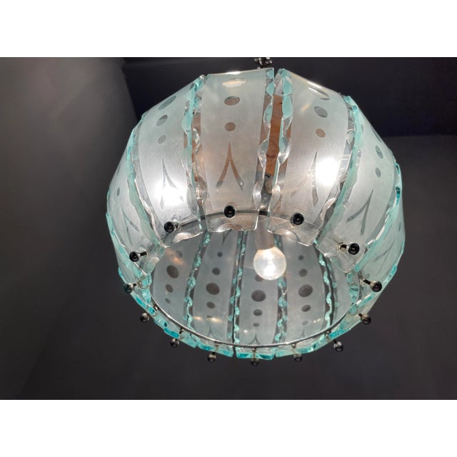 Italian Cut Glass Pendant Lamp, 1960s For Sale - Image 6 of 12