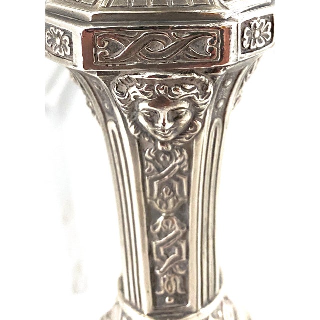 Pair Silverplated Christofle 'Dupérier' Collection 2 Light Candelabra For Sale - Image 9 of 12
