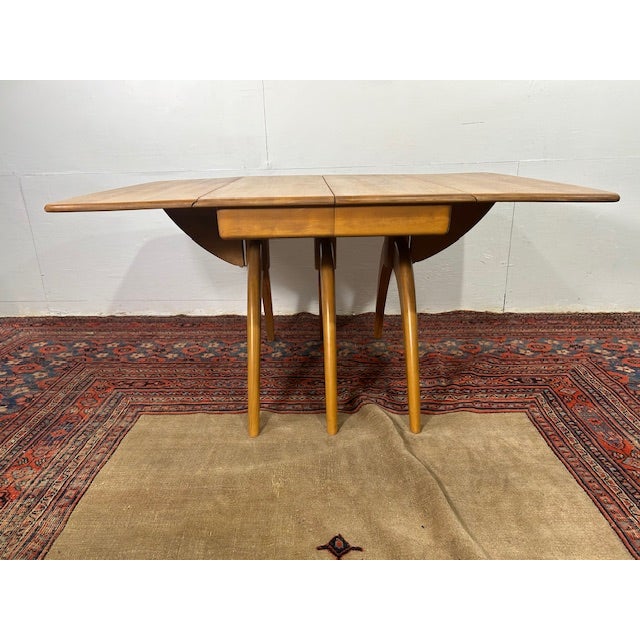John Widdicomb 1960s John Widdicomb Champagne Drop Leaf Dining Table-With Two Leaves For Sale - Image 4 of 11