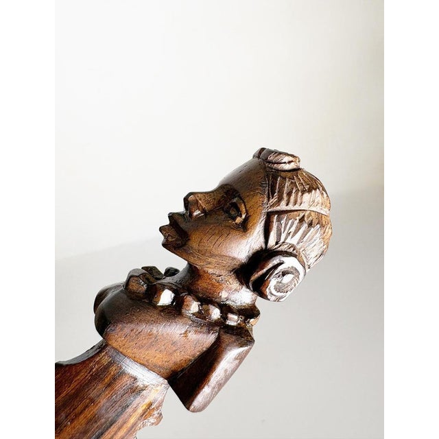 Black Vintage Art Deco Wooden Letter Opener, France, 1930s For Sale - Image 8 of 10
