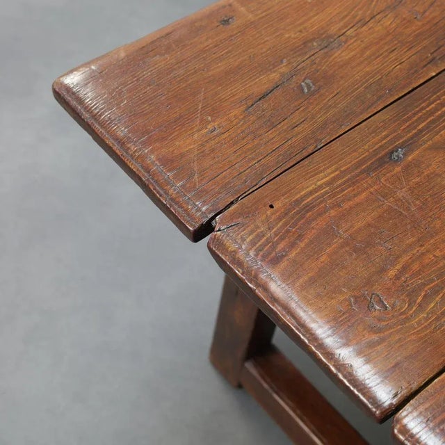 Antique Wooden Side Table with Drawer, 1700s For Sale - Image 10 of 11