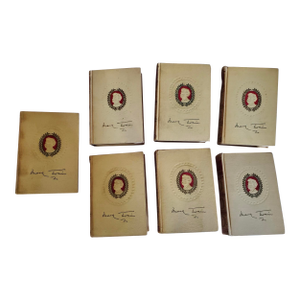 Vintage the Complete Works of Mark Twain Books Partial Collection, 1922 - Set of Six