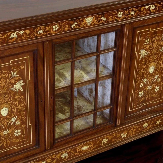 Wood Antique Mahogany Side Cabinet from T. Simpson & Sons For Sale - Image 7 of 18