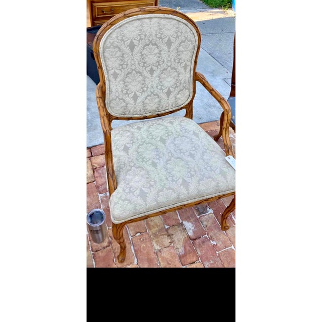 Vintage French Louis XVI Faux Bois Hickory Chair