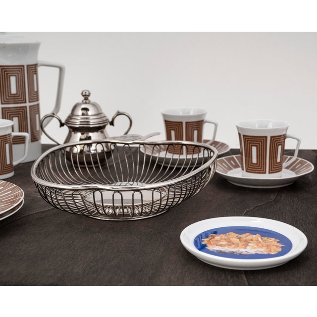 Mid-Century Modern Tête-À-Tête for Two on Wooden Tray by Victoria La Couronne for Fürstenberg, 1960s, Set of 14 For Sale - Image 11 of 15