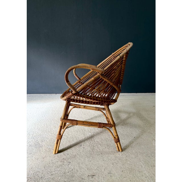 Mid-Century Bamboo Pod Armchair, Italy, 1960s For Sale - Image 4 of 16