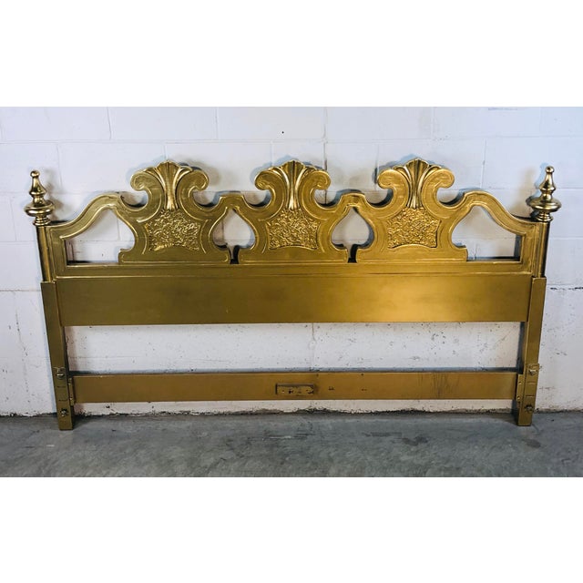 Hollywood Regency Style Gold King Size Headboard Chairish