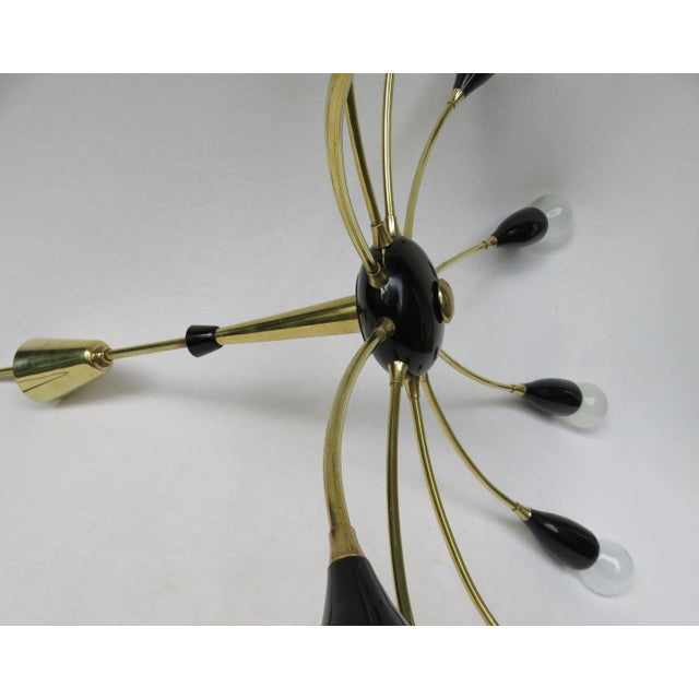 1950s Sputnik Ceiling Lamp with 10 Lights, 1950s For Sale - Image 5 of 17