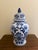 Late 20th Century Chinoiserie Large Blue and White Porcelain Ginger Jar For Sale - Image 4 of 8
