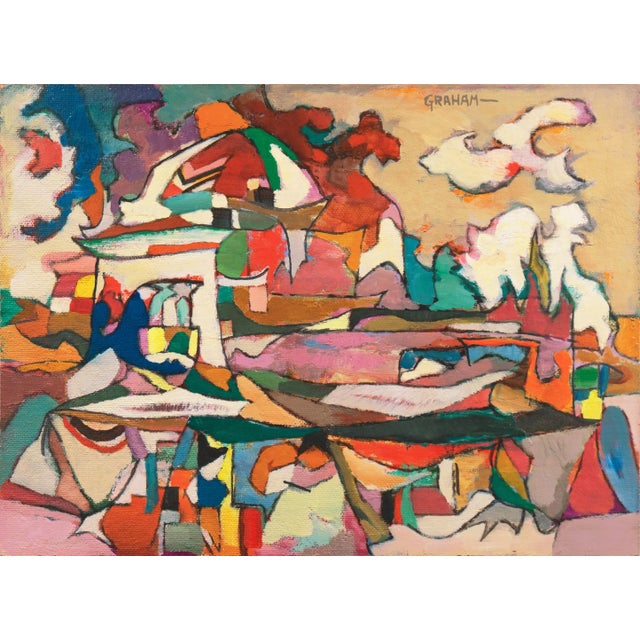 'Abstract Landscape' by Ellwood Graham, Corcoran, Whitney, Art Institute of Chicago, San Francisco Art Association, Los Angeles County Museum of Art For Sale - Image 9 of 9