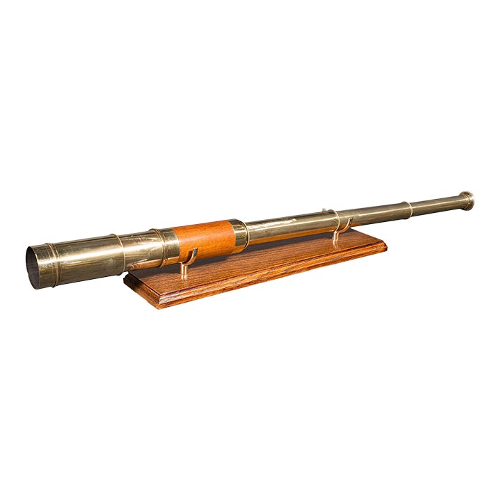 Antique 3 Draw Telescope, English Brass, Terrestrial Instrument ...