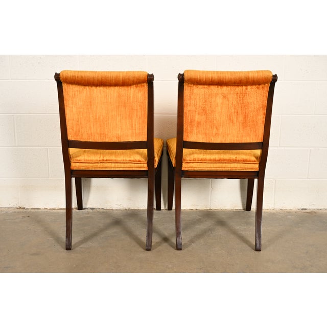 Kittinger Regency Carved Mahogany Dining Chairs, Set of Four For Sale - Image 12 of 13