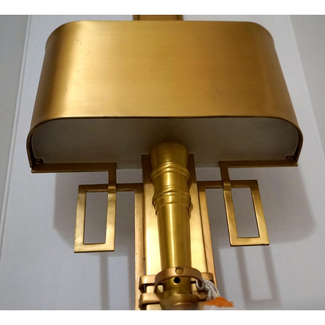 Contemporary Global Views Gold Wall Mount, Sconce Art Deco Style Light For Sale - Image 3 of 12