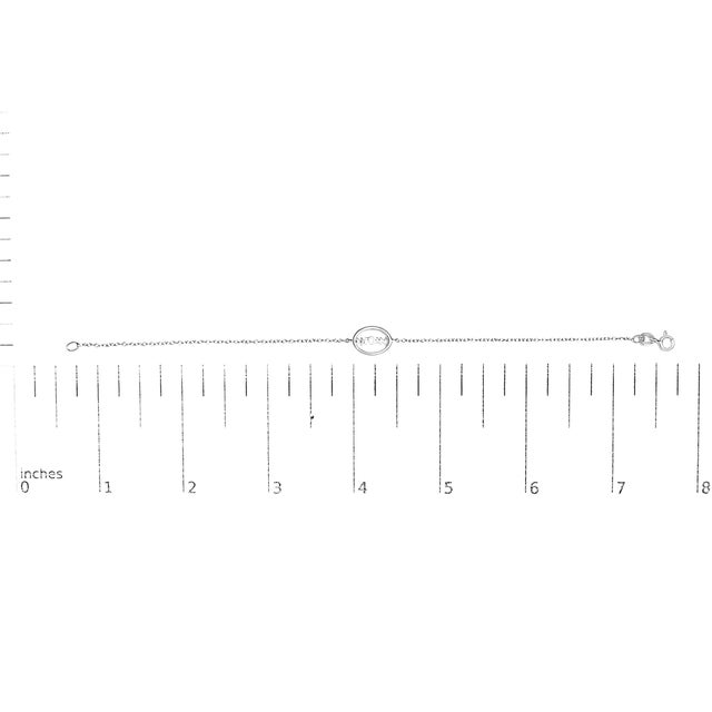 Early 21st Century .925 Sterling Silver Diamond Accent MOM Charm Bracelet (J-K Color, I2-I3 Clarity) - 7" Inches For Sale - Image 5 of 5