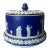 Vintage Antique English Blue Jasperware Covered Serving Dish Cheese Dome For Sale