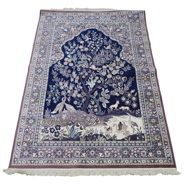 Mid-20th Century Silk Tapestry Rug For Sale - Image 11 of 11