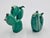 Green 1980s Emilia Castillo Pure Silver & Porcelain Salt & Pepper Shakers, Mexican Modernism For Sale - Image 8 of 18