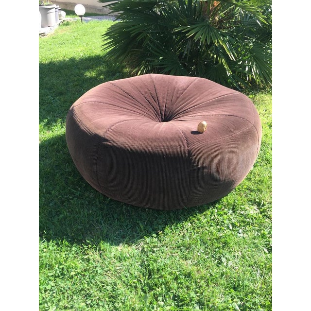 Textile Large Vintage Pouf, 1960s For Sale - Image 7 of 16