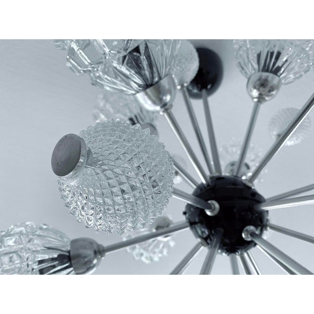 Large Sputnik Glass Pendant Lamp, 1970s For Sale - Image 6 of 18