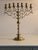 Gold Late 19th Century Brass Candelabra Menorah For Sale - Image 8 of 8