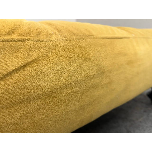Yellow West Elm Tufted Essex Ottoman For Sale - Image 8 of 12