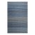 5x8 Blue Hand-Knotted Wool Horizon Stripe Geometric Modern Carpet Rug For Sale